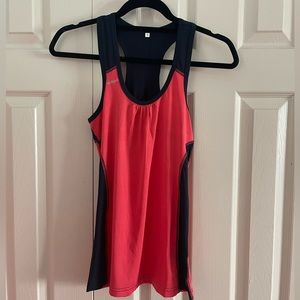 Runtastic pink and black athletic tank | EUC